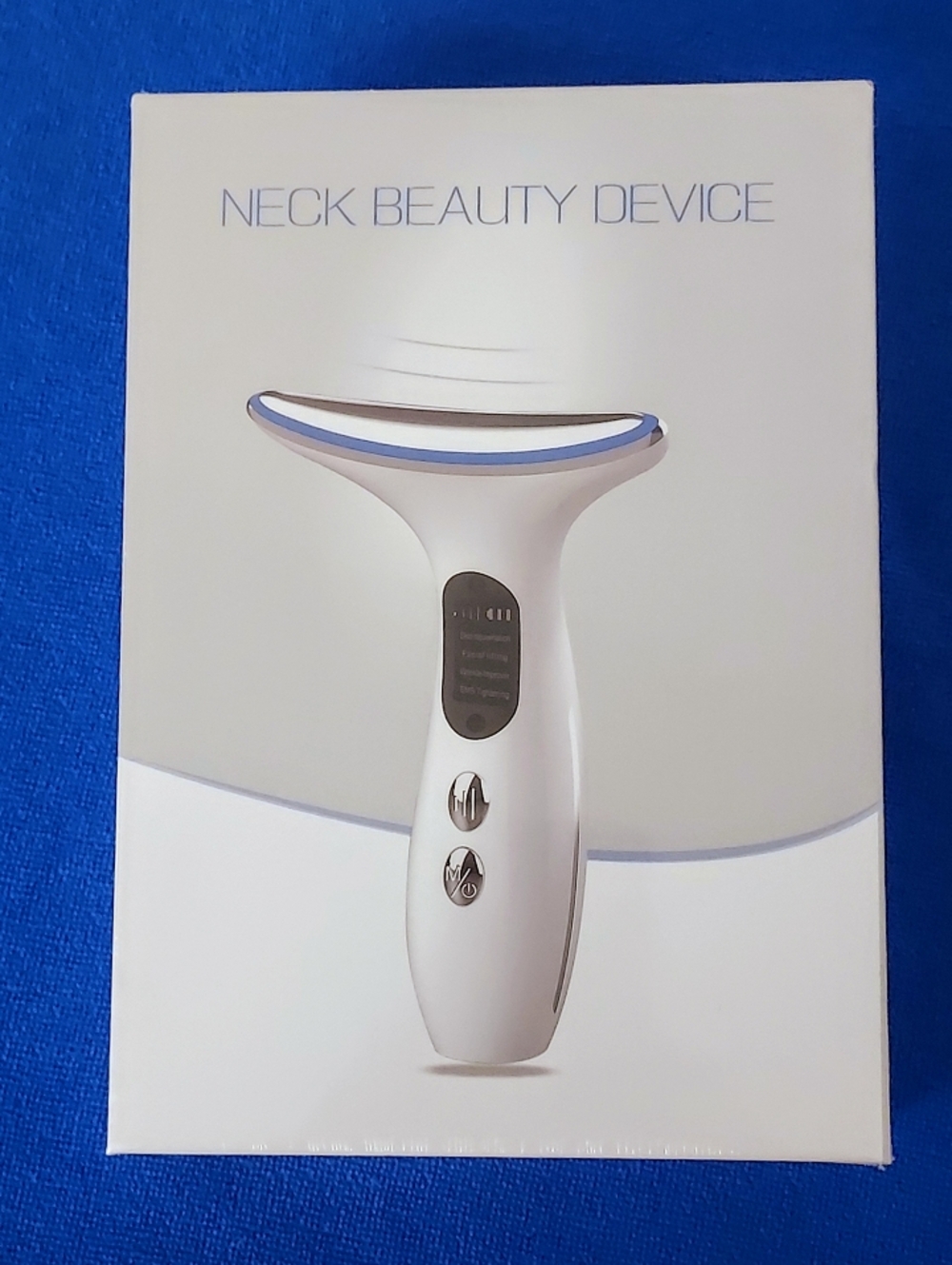 Neck Beauty Device - White and Light Blue